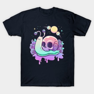 Gothic Pastel Snail Skull T-Shirt